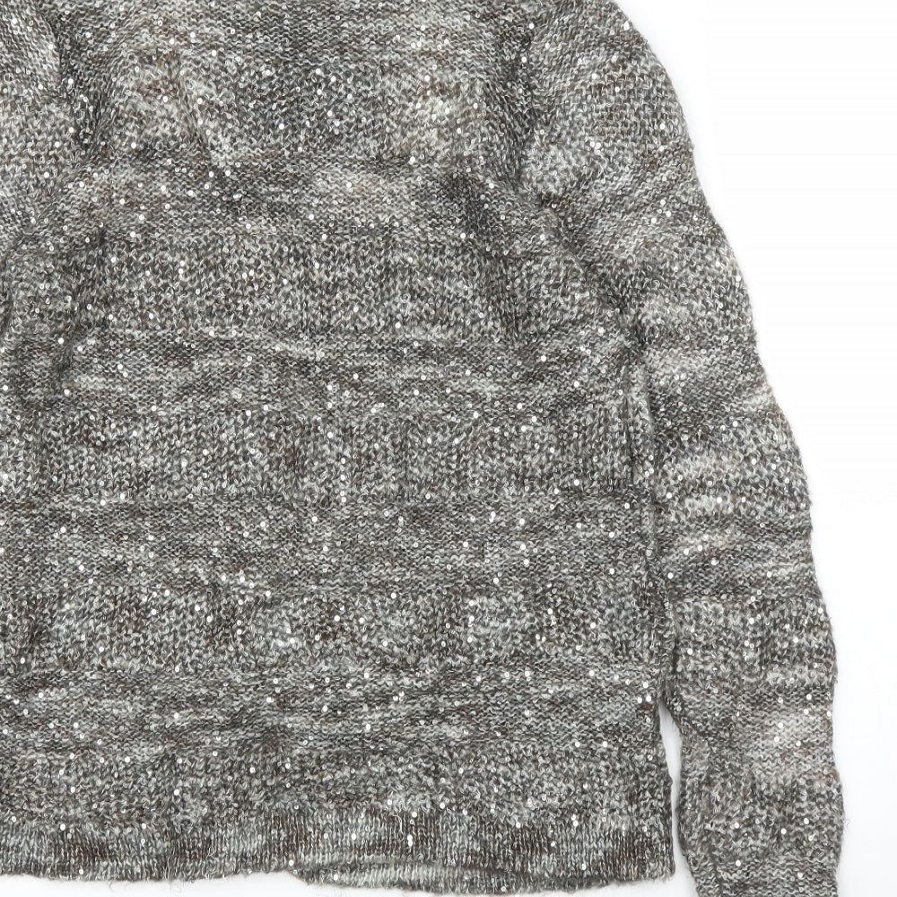 M&S Womens Grey   Cardigan Jumper Size L