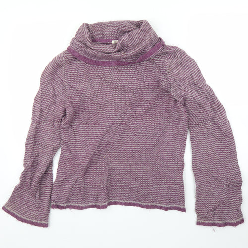 Salt Water Womens Purple Herringbone Rayon Pullover Jumper Size M