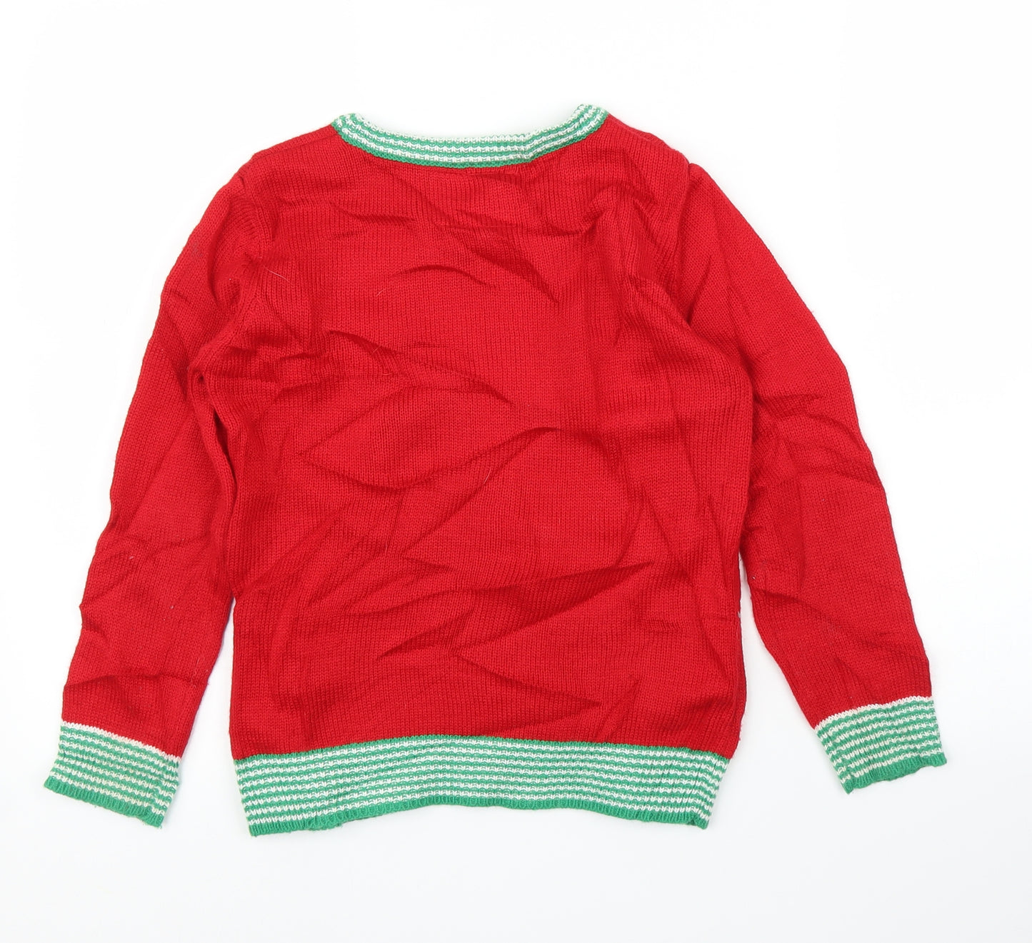 Primark Boys Red   Pullover Jumper Size 8-9 Years  - Christmas