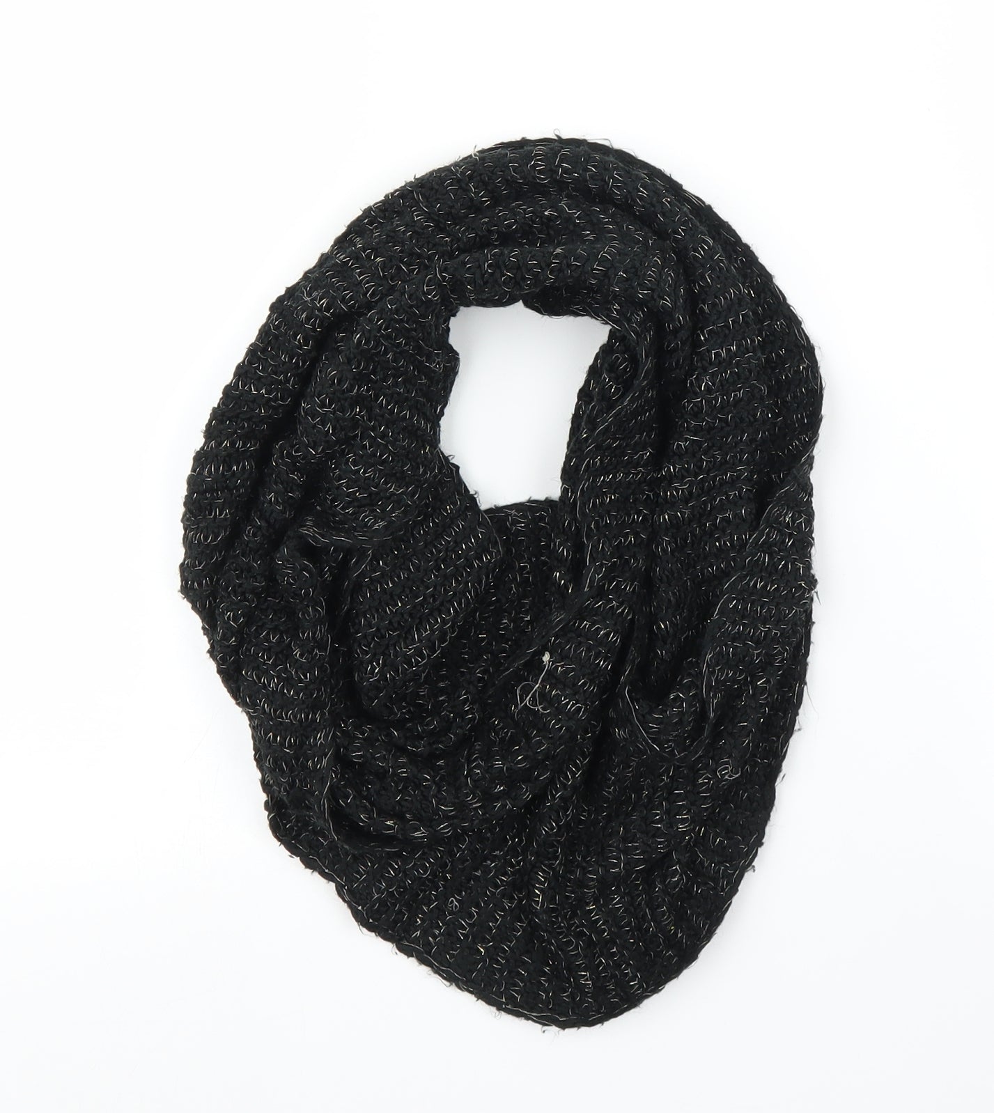 Preworn Unisex Black    Scarf   - Inifinity Scarf