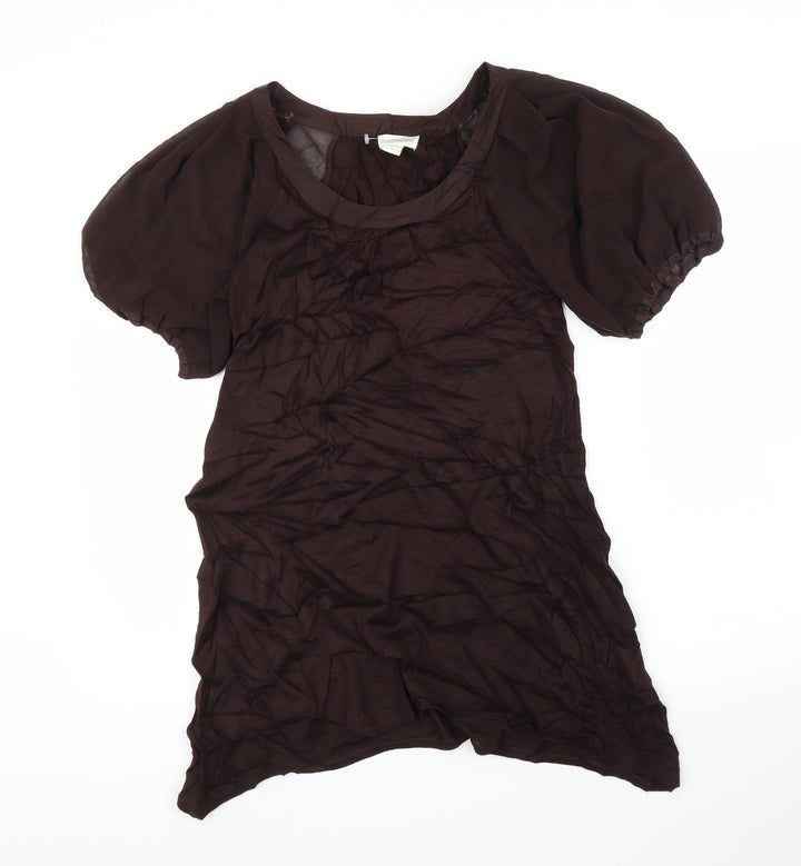 Monsoon Womens Brown Tunic Blouse Size 8