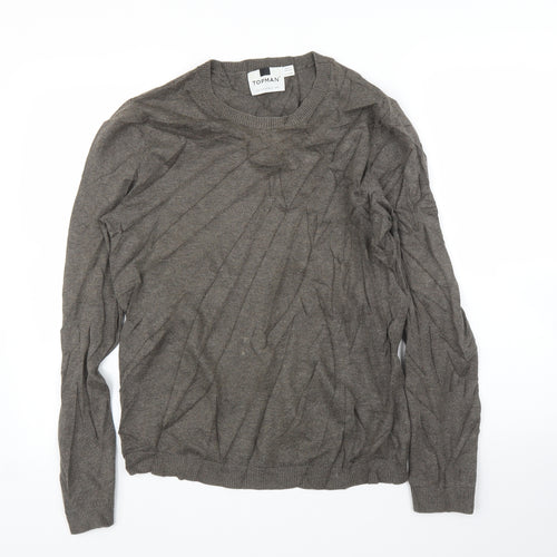 Topman Mens Brown   Pullover Jumper Size S