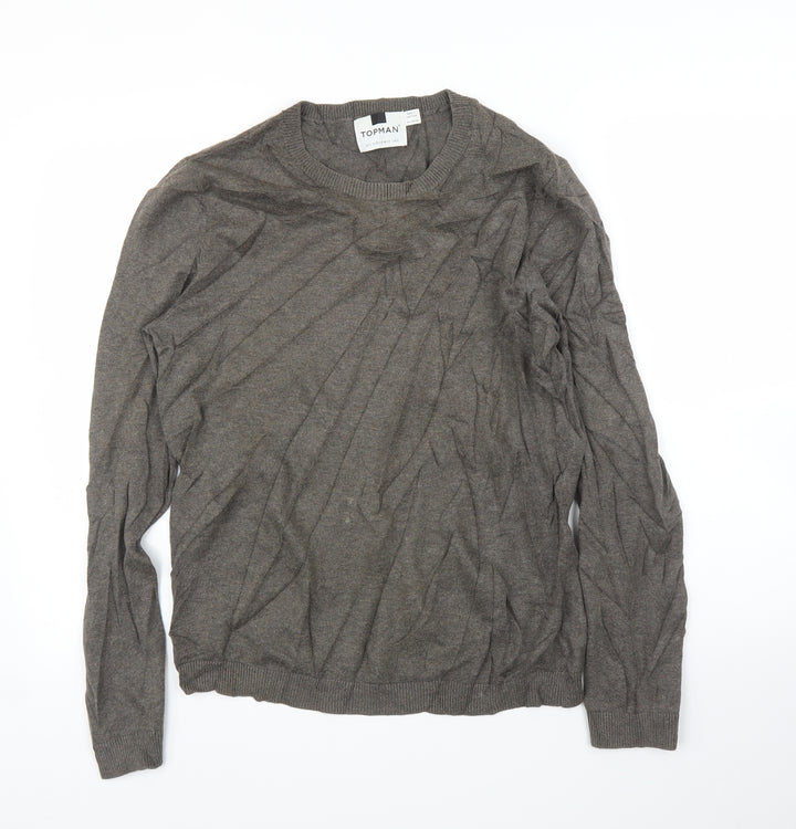 Topman Mens Brown   Pullover Jumper Size S