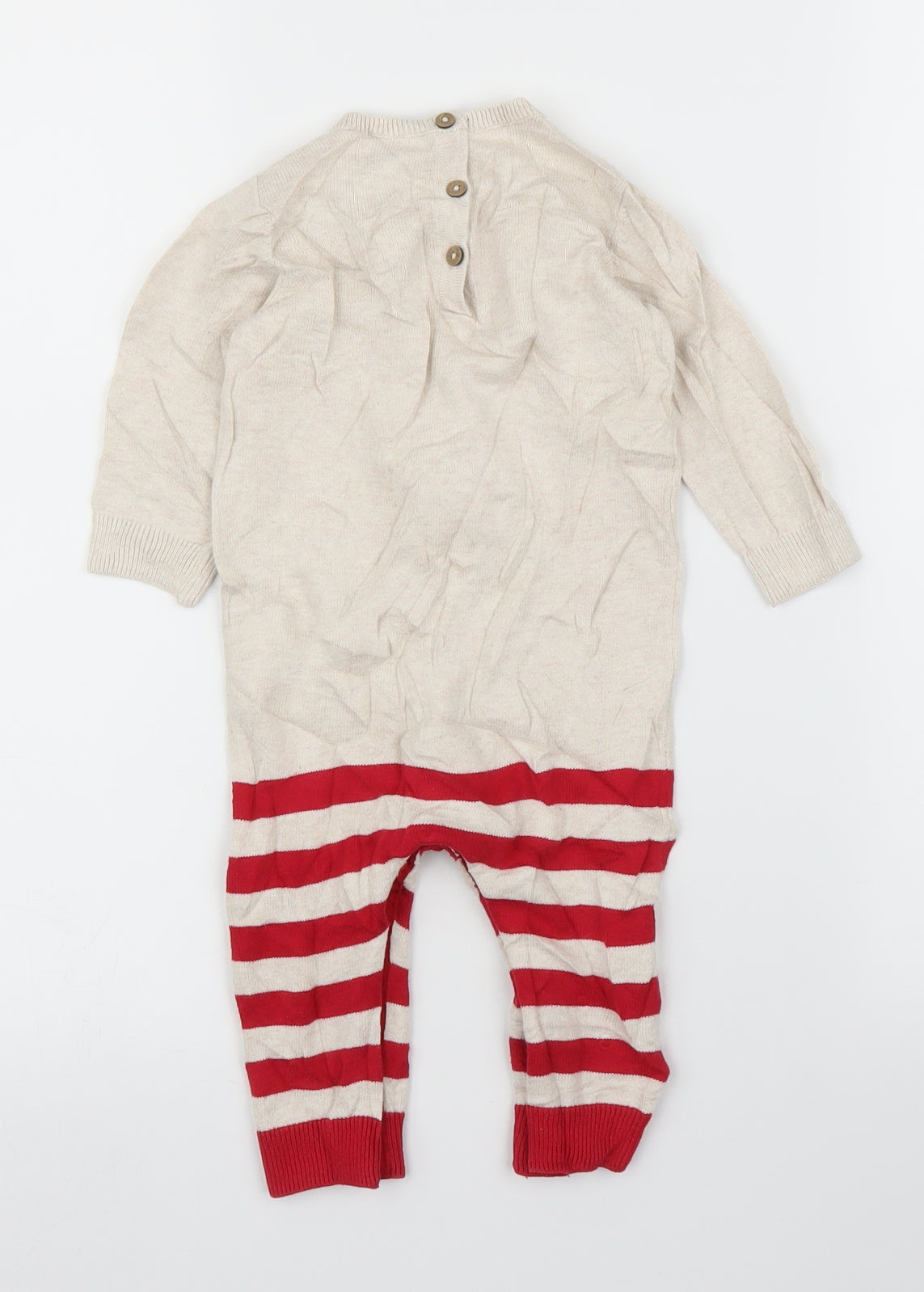 NEXT Baby Beige   Babygrow One-Piece Size 9-12 Months  - Christmas