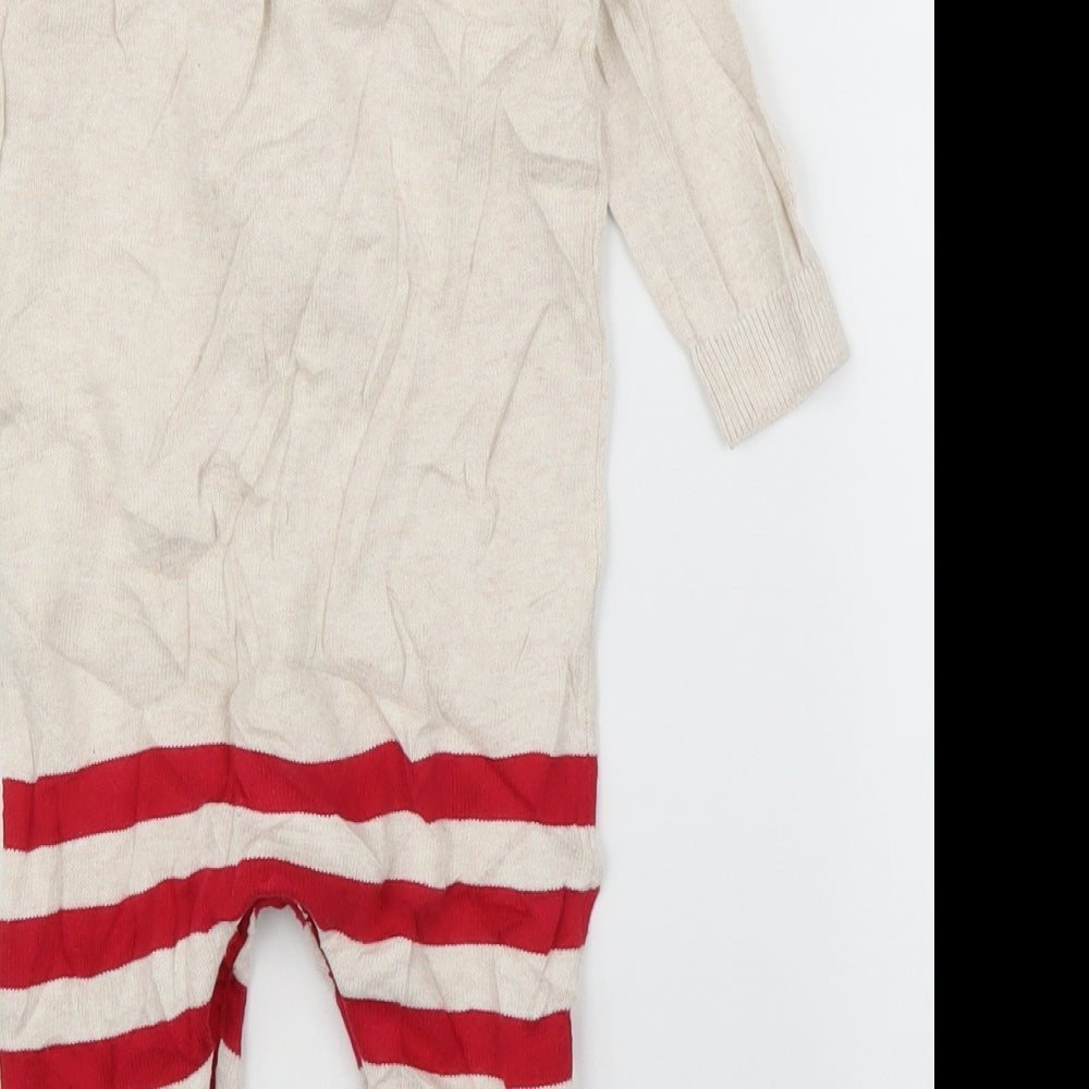 NEXT Baby Beige   Babygrow One-Piece Size 9-12 Months  - Christmas