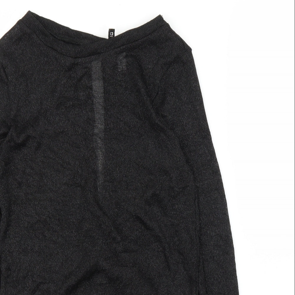 H&M Womens Black   Basic Blouse Size S  - Split down back