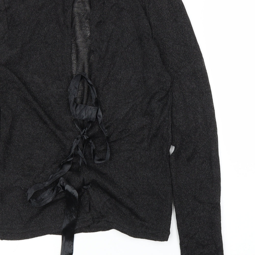 H&M Womens Black   Basic Blouse Size S  - Split down back
