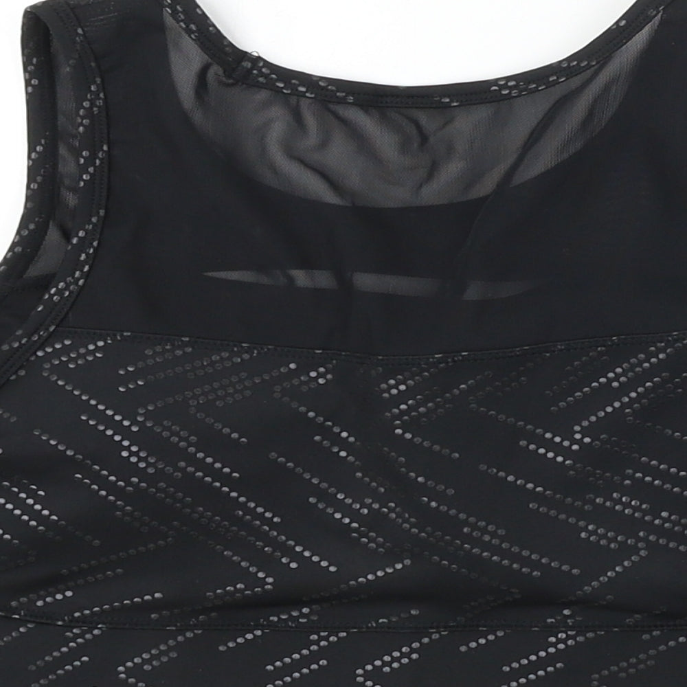 USA Pro  Womens Black   Cropped T-Shirt Size 12