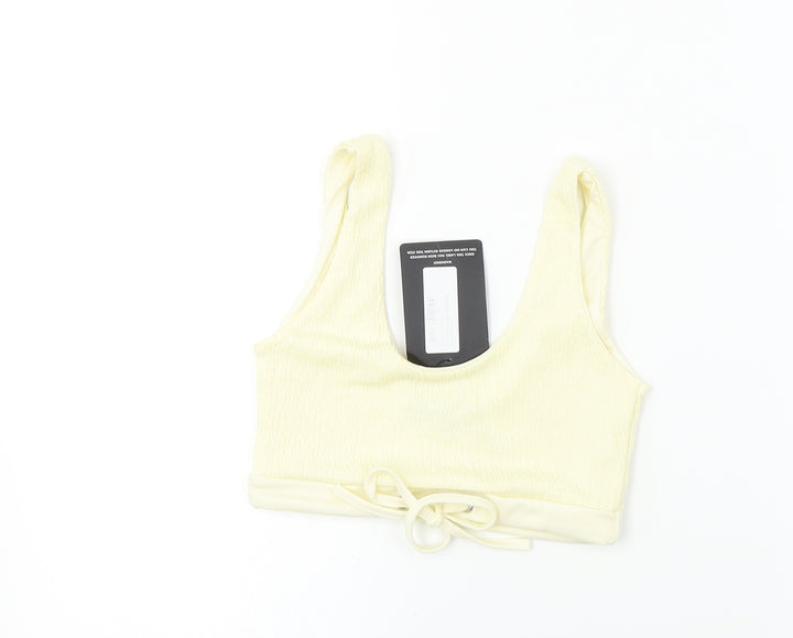 PRETTYLITTLETHING  Womens Beige   Cropped T-Shirt Size 6