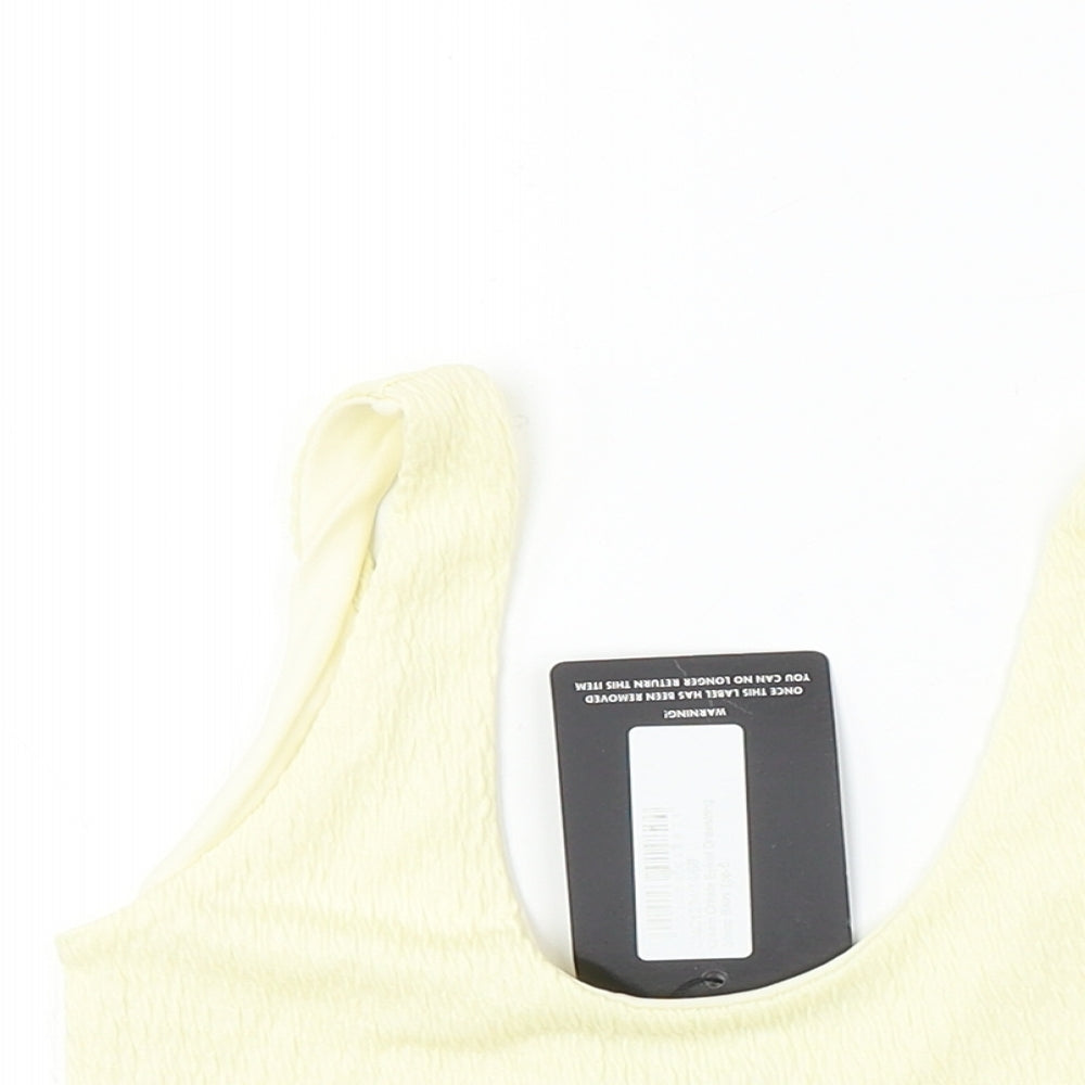 PRETTYLITTLETHING  Womens Beige   Cropped T-Shirt Size 6