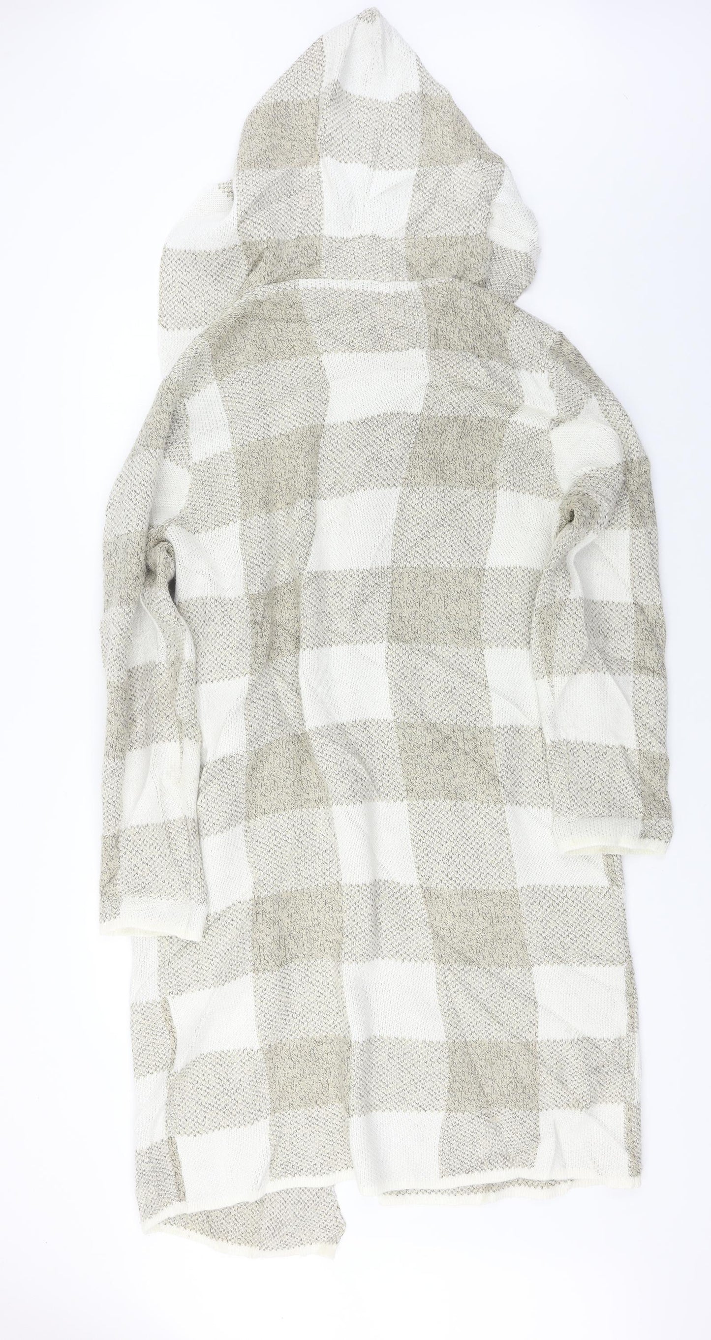 IZABEL  Womens Beige Check  Cardigan Jumper Size 12