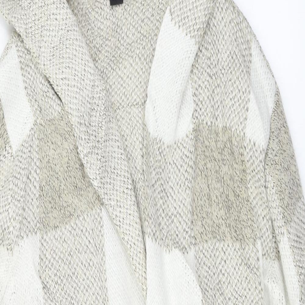 IZABEL  Womens Beige Check  Cardigan Jumper Size 12