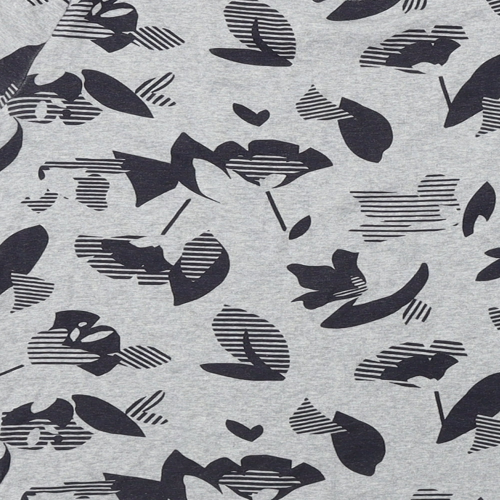 Marks and Spencer  Womens Grey Animal Print  Basic T-Shirt Size 12