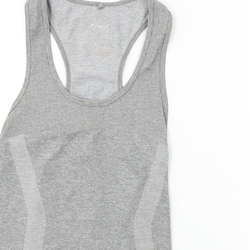 WORKOUT     Womens Grey   Basic T-Shirt Size 10