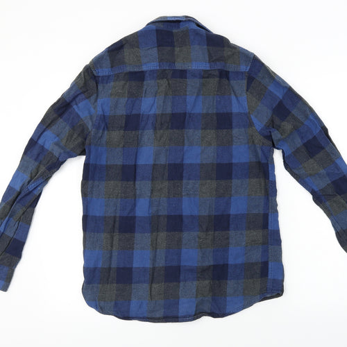 Cedar Wood State  Mens Blue Check   Button-Up Size S