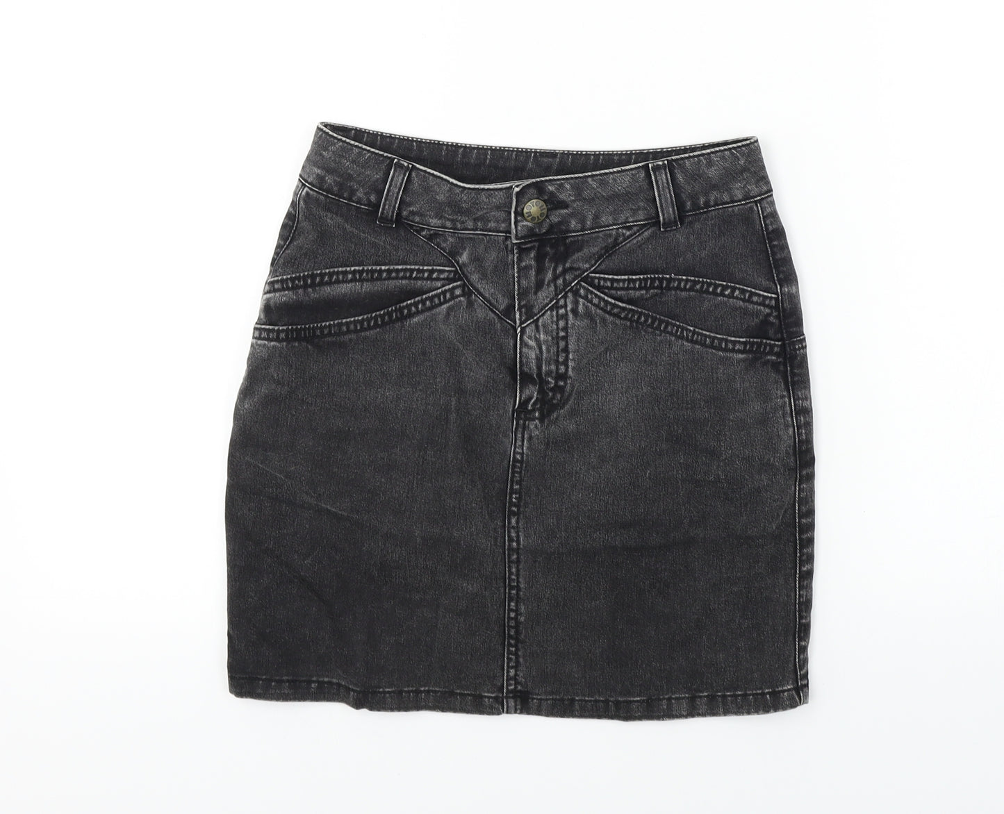 Topshop Womens Black   A-Line Skirt Size 8