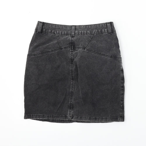 Topshop Womens Black   A-Line Skirt Size 8