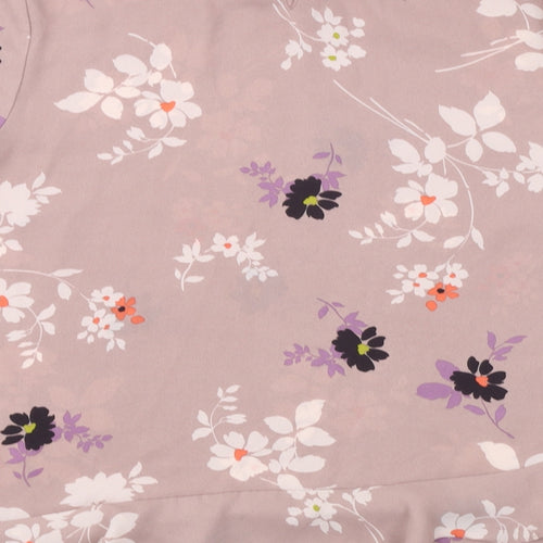 Very Womens Brown Floral  Basic Blouse Size 14
