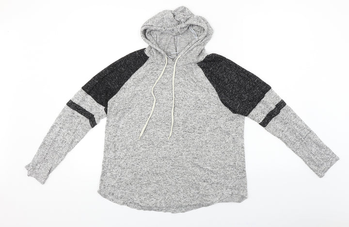 Ambiance Womens Grey Pullover Hoodie Size L