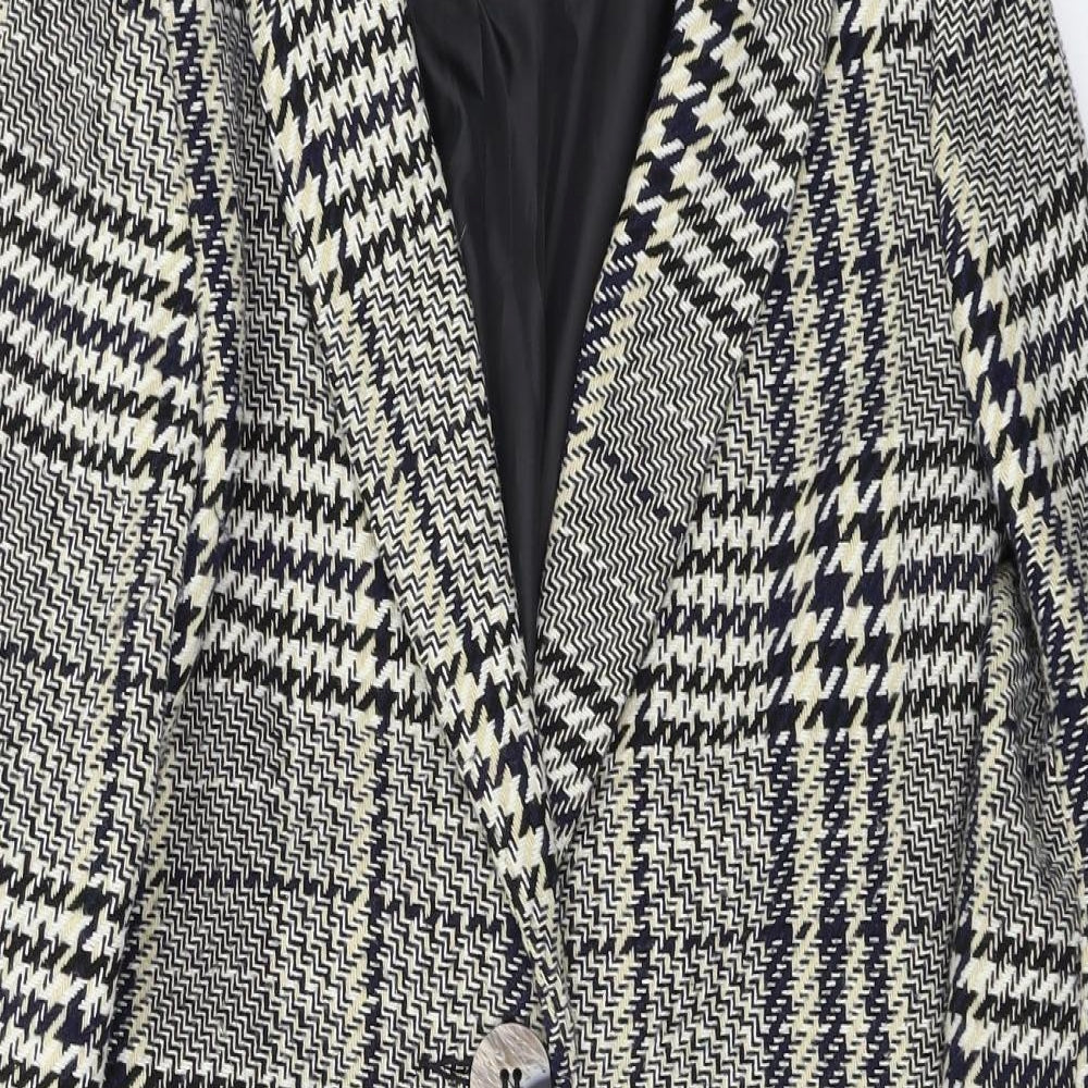 F&F  Womens Beige Check  Jacket Coat Size 8