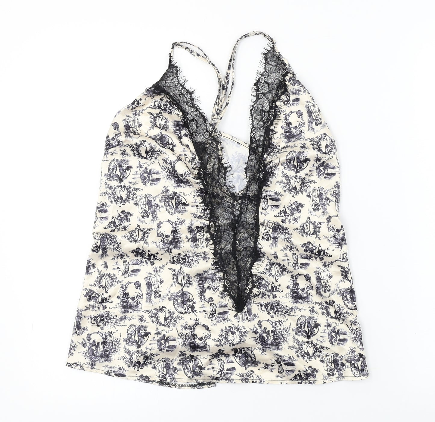 Ann Summers  Womens Beige Floral  Basic Blouse Size M