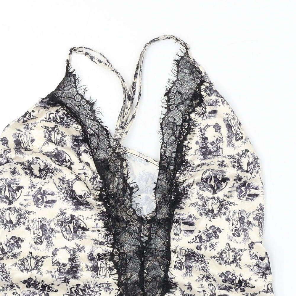 Ann Summers  Womens Beige Floral  Basic Blouse Size M