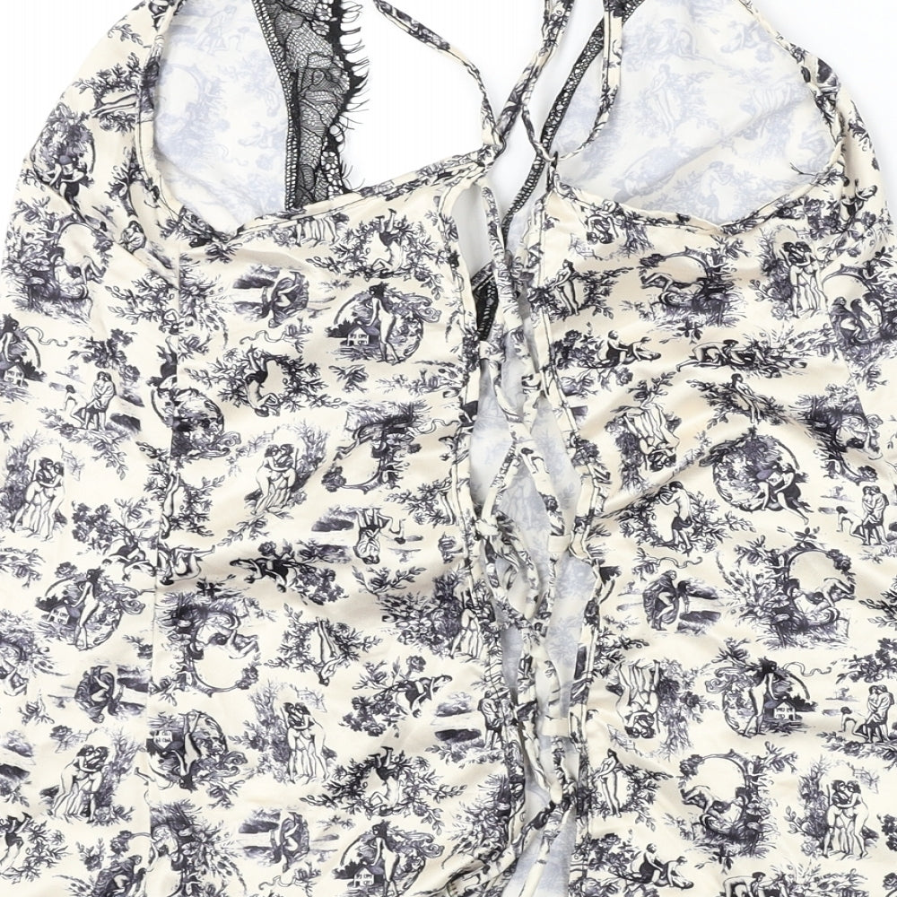 Ann Summers  Womens Beige Floral  Basic Blouse Size M