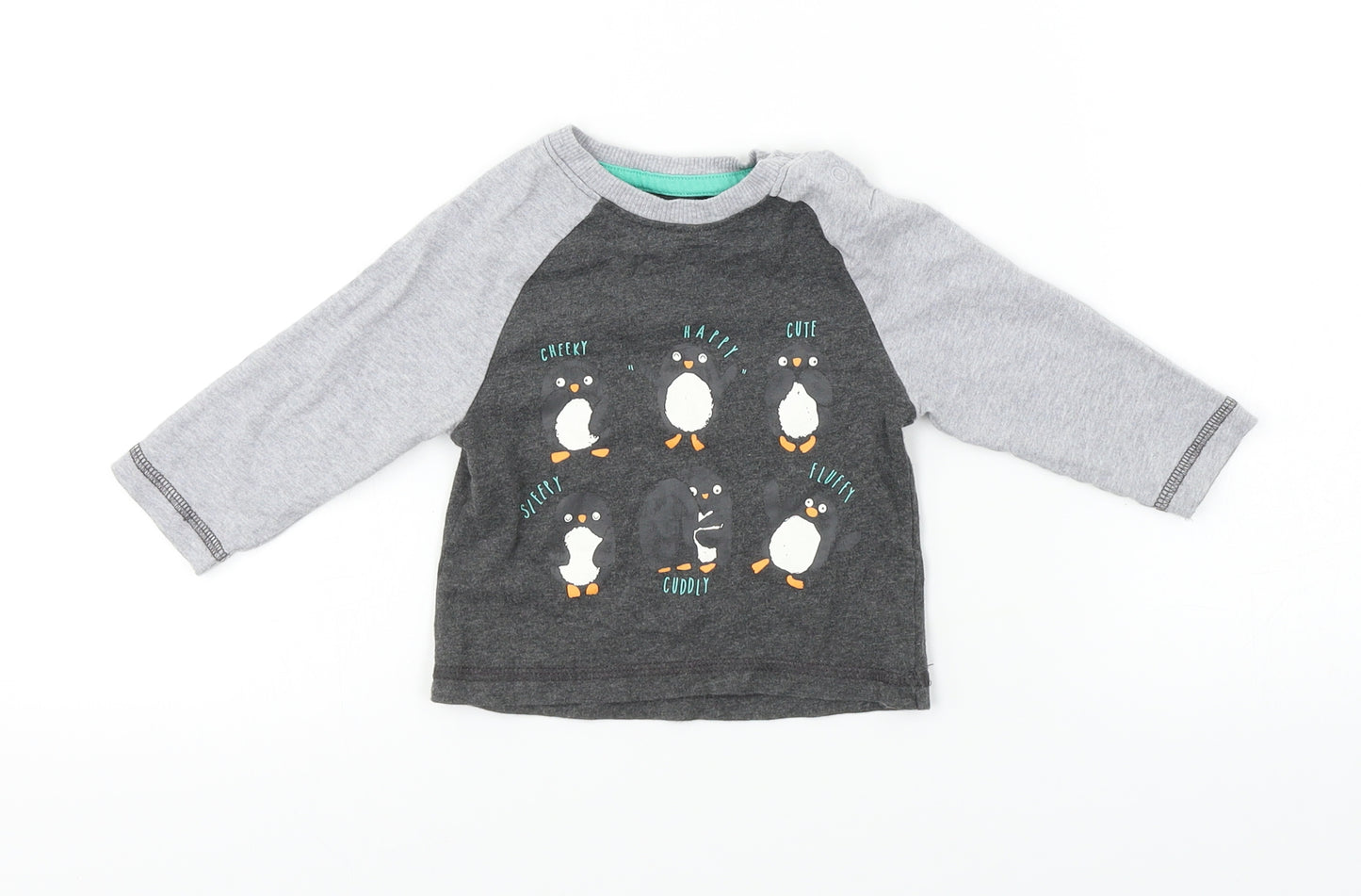Nutmeg  Boys Grey   Basic T-Shirt Size 6-9 Months
