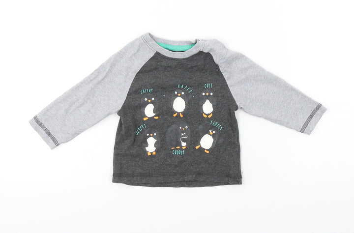 Nutmeg Boys Grey Basic T-Shirt Size 6-9 Months