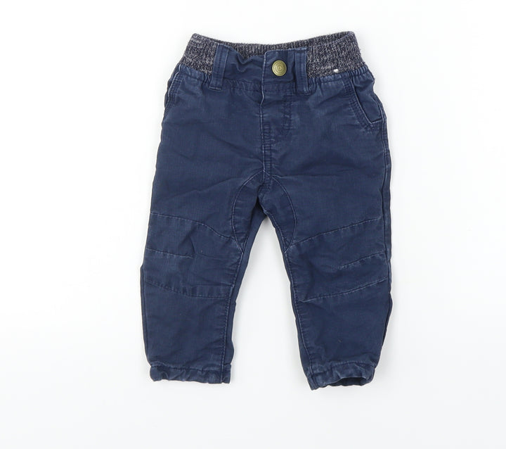 denim co Boys Blue Cargo Trousers Size 6-9 Months