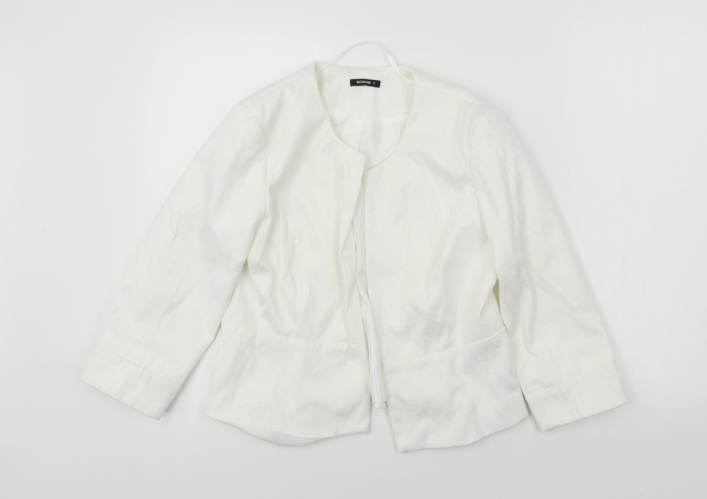 Roman  Womens White   Jacket Blazer Size 12
