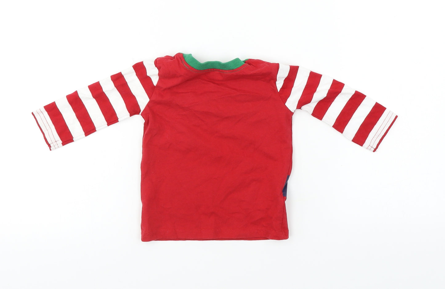 George  Boys Red Striped  Basic Tank Size 6-9 Months  - Christmas Jumper