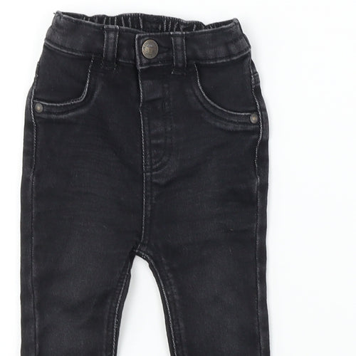 George  Boys Black   Cargo Trousers Size 9-12 Months
