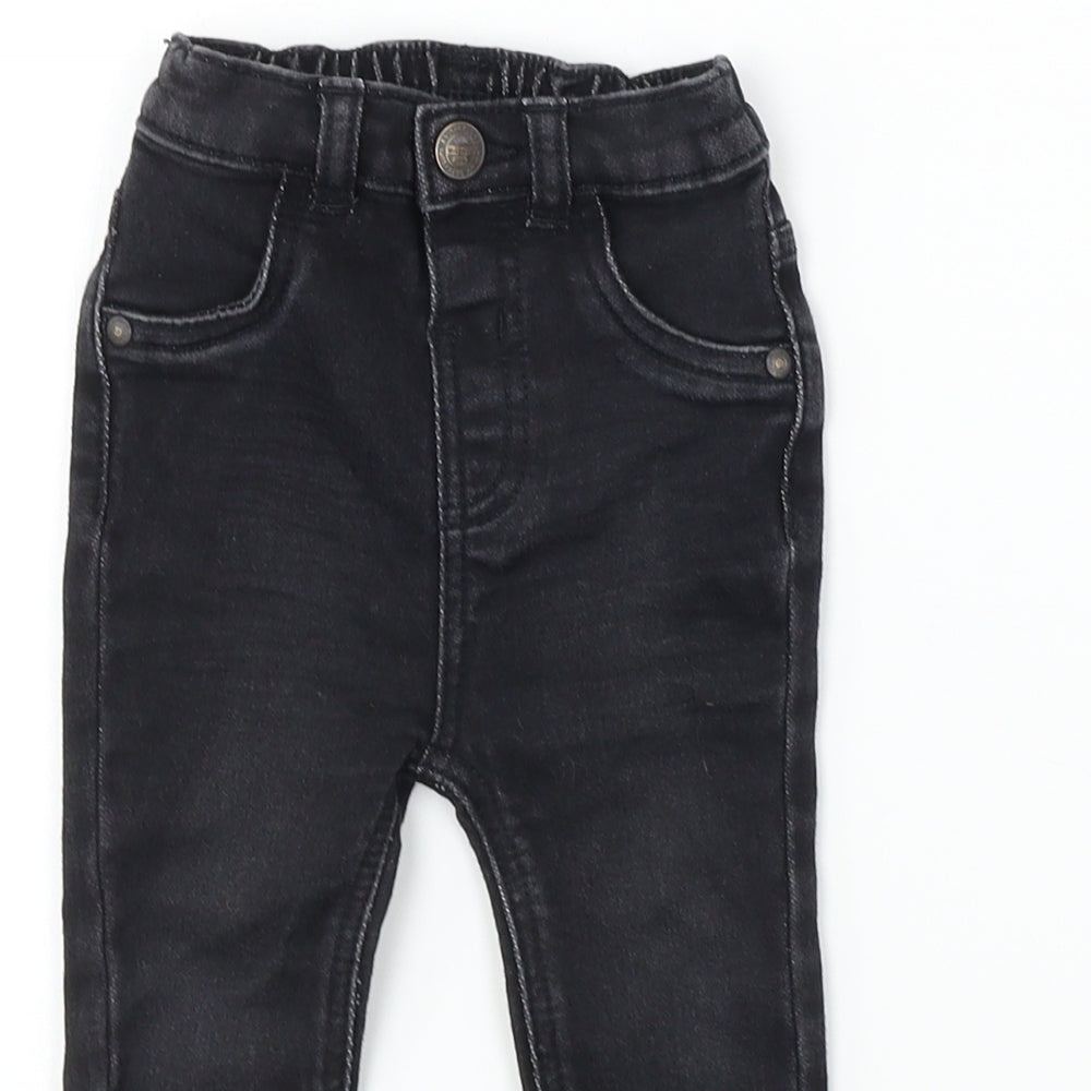 George  Boys Black   Cargo Trousers Size 9-12 Months