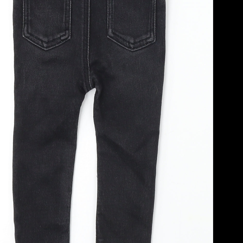 George  Boys Black   Cargo Trousers Size 9-12 Months