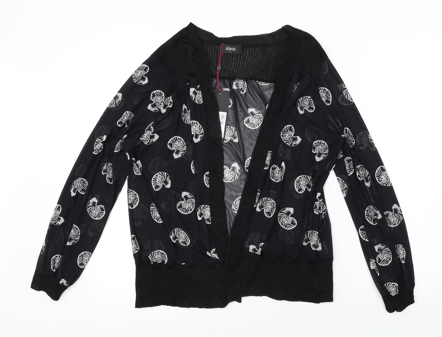 Klass  Womens Black   Cardigan Jumper Size L