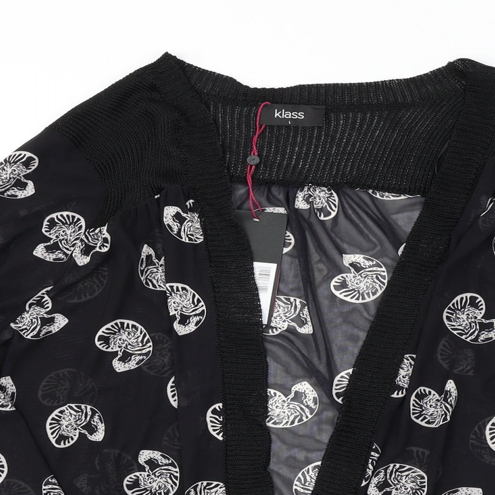 Klass  Womens Black   Cardigan Jumper Size L