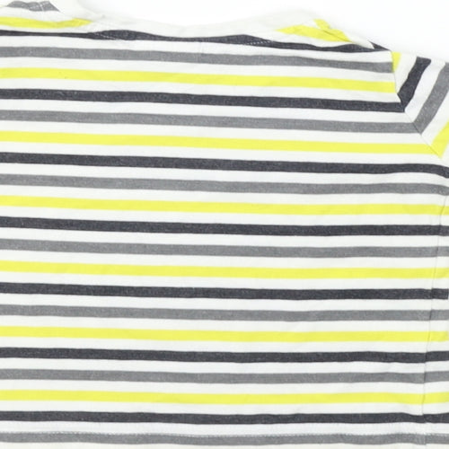 F&F  Boys White Striped  Basic T-Shirt Size 6-9 Months