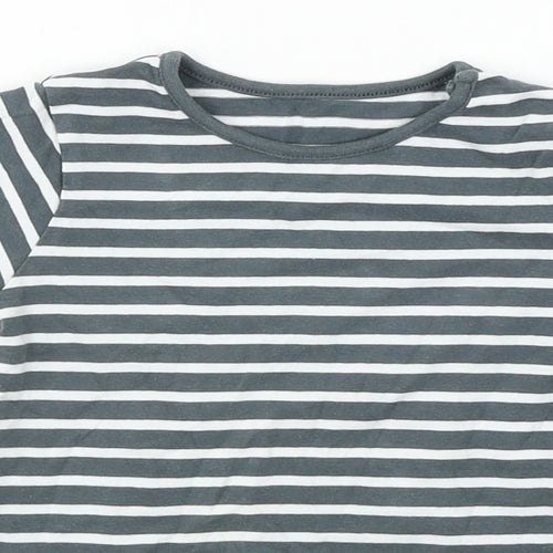 TU Boys Grey Striped  Basic T-Shirt Size 9-12 Months