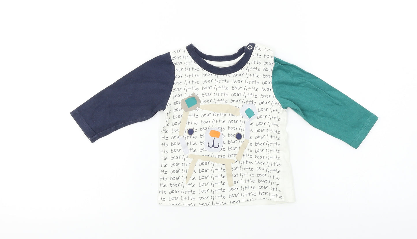 Nutmeg  Baby White   Basic T-Shirt Size 6-9 Months