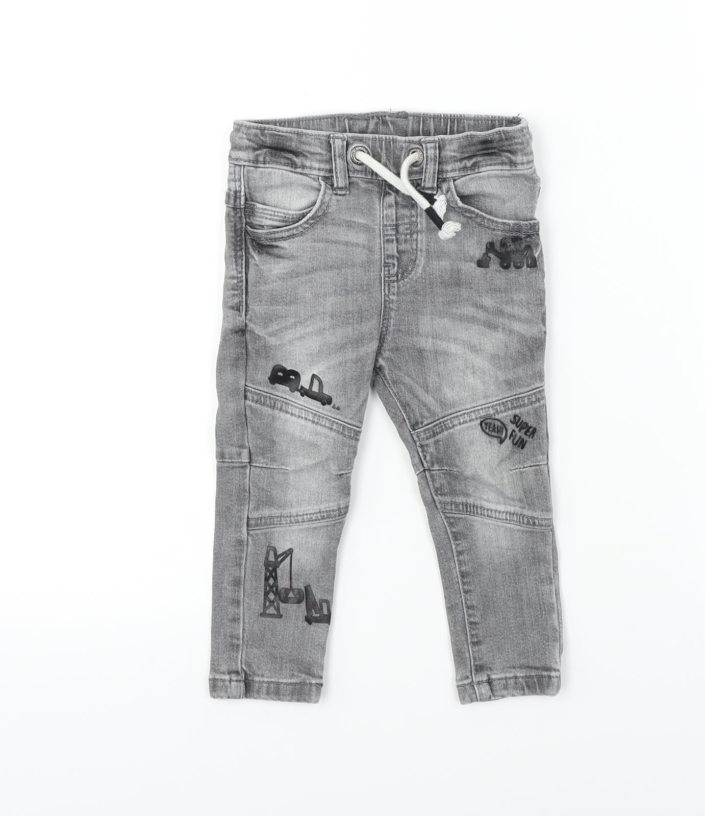 George  Boys Grey   Cropped Jeans Size 12-18 Months