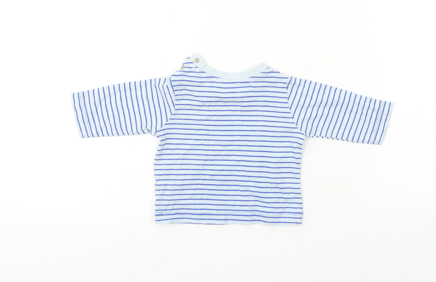 Nutmeg  Boys Blue Striped  Basic T-Shirt Size Newborn