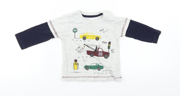 Matalan Boys Grey Basic T-Shirt Size 6-9 Months