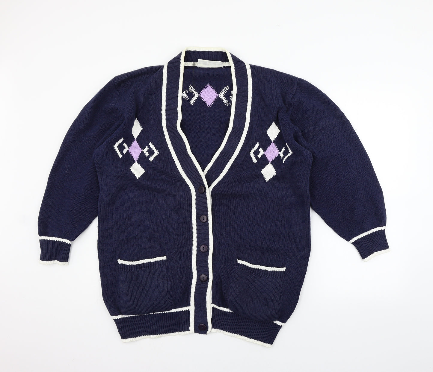 knightbridge Womens Blue   Cardigan Jumper Size L