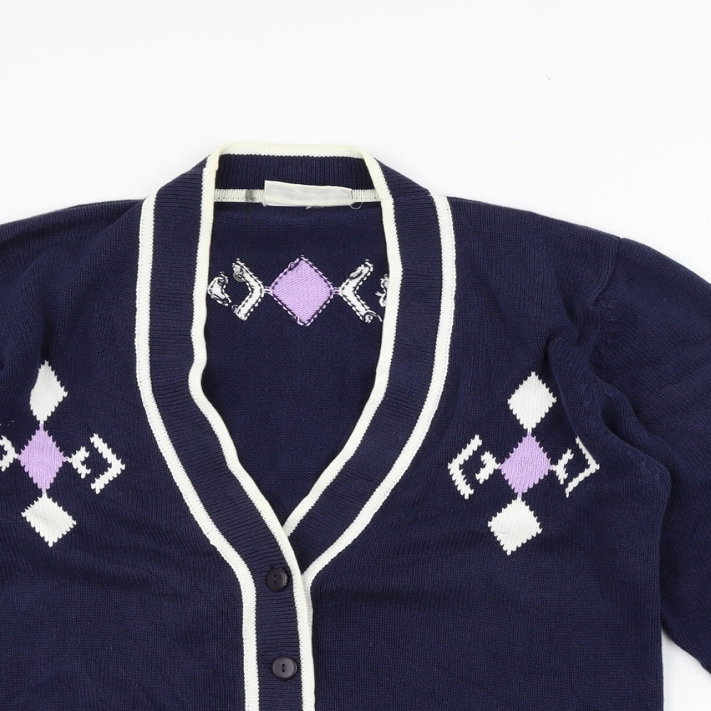 knightbridge Womens Blue   Cardigan Jumper Size L