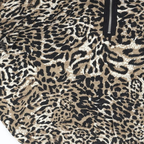 Preworn Womens Beige Animal Print  Pullover Jumper Size L