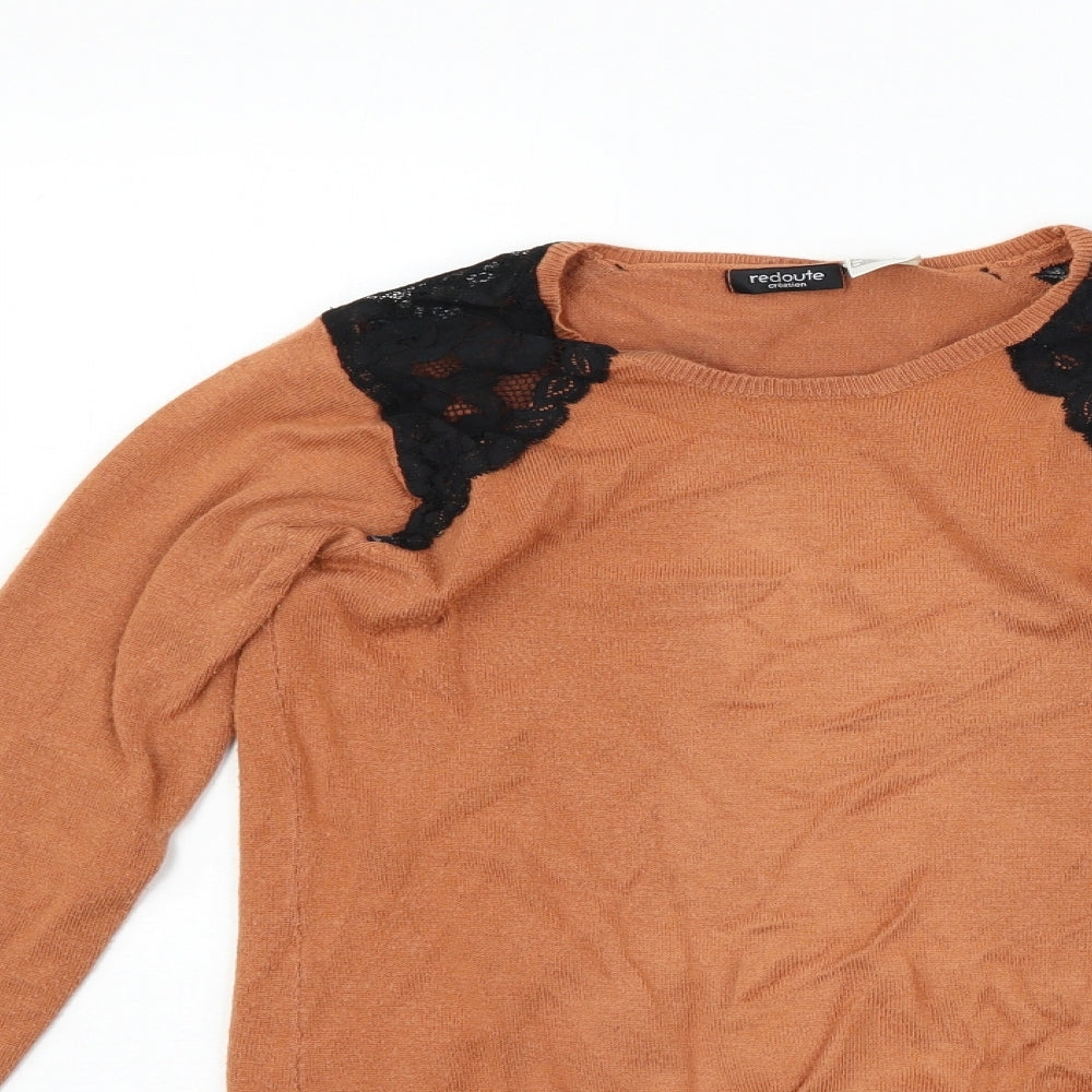Redoute Girls Orange   Pullover Jumper Size 8 Years
