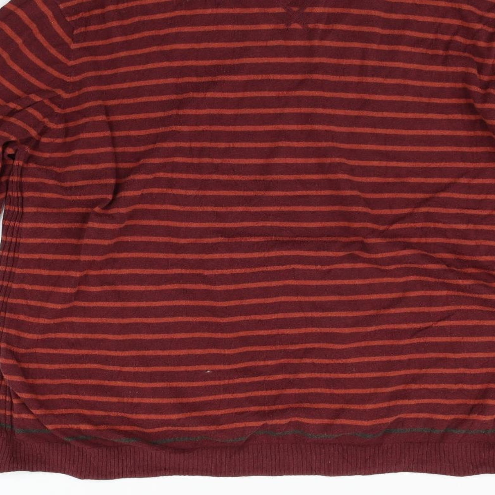 Fat Face Womens Red Striped  Pullover Jumper Size 2XL