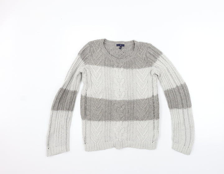 Gap Womens Beige Striped  Pullover Jumper Size S