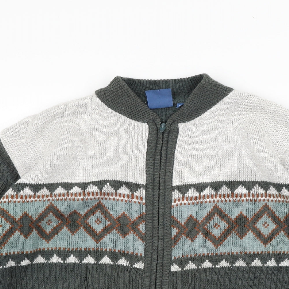 Tootal Mens Green Geometric  Jacket Coat Size M